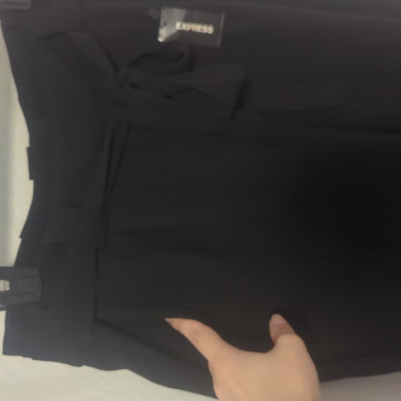NWT Express paper bag tie waist tapered pant - Picture 3 of 9
